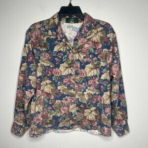 Vintage Orvis Multicolor Floral Button Collared Shirt Women's Sz *M 90s Country